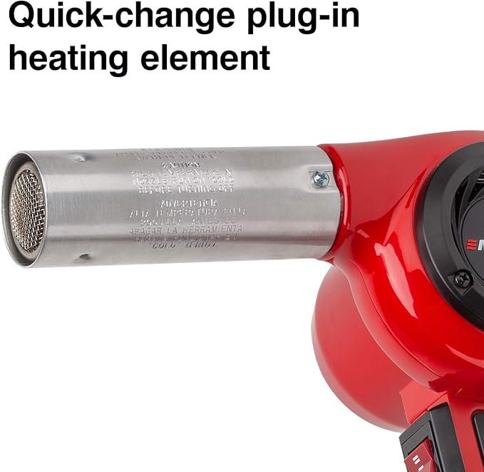 Master Appliance VT-751D Industrial Heat Gun, Quick Change Plug-In Heating Element, Variable Temperature Heat Gun, 130F to 1200F, 120V, 1740W, 14.5 Amps, Assembled In USA - USA Company