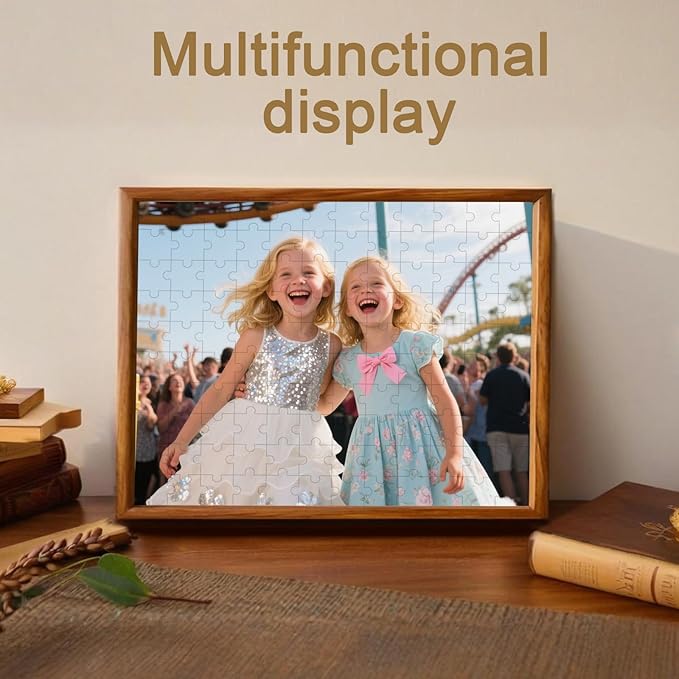 Personalized Photo Puzzle with Glossy Finish – Custom Jigsaw Puzzle 120/200/300/500/1000/1500 Pieces for Family, Couples, Pets, Birthdays, and Weddings (120-Horizontal)