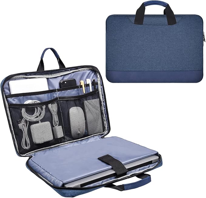 14-15 Inch Laptop Sleeve Case Men Women Bag for MacBook Pro 14 M4/M3/M2, Macbook Air 15 M4/M3, HP Pavilion/Chromebook 14, Dell Inspiron 13 5000, Lenovo Acer ASUS Chromebook 14, Surface 15 Case, Blue
