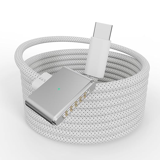 140W USB-C to Magnetic 3 Cable, Safe Charging Cable Compatible with MacBook Pro 2021 M1 Pro & Max 14" 16", MacBook Air 2022 M2, 2023 M2 Pro & Max 14" 16" - 6.6ft White
