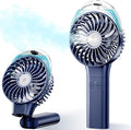 PANERGY Handheld Misting Fan – Rechargeable Battery Operated,Handheld Personal Fan with Mist Spray, Electric Hand Fans, 180° Foldable Mister Fans for Travel, Camping, Disney, Concerts, Office(Blue)