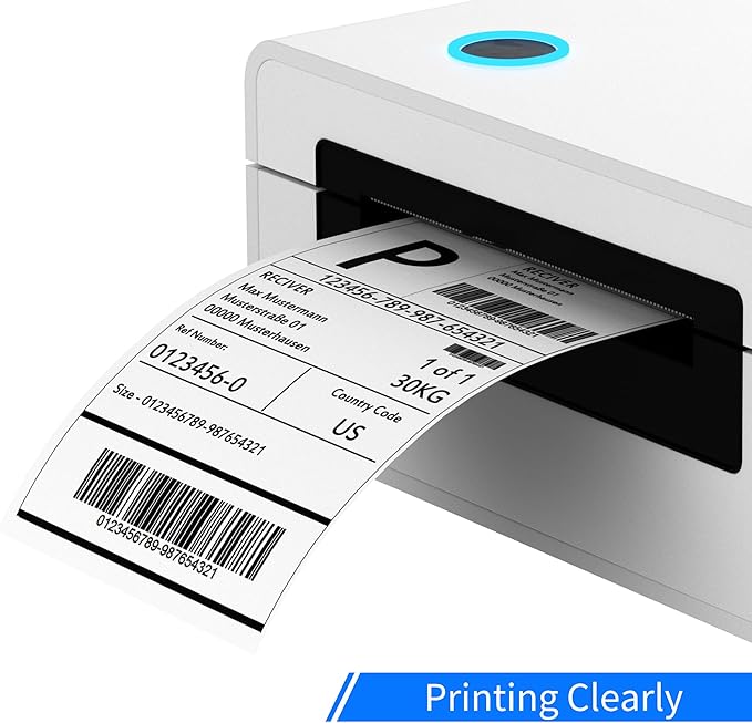 FungLam 4"x6" Direct Thermal Shipping Labels, 450 Labels Per Roll, 12 Rolls,1" Core, Perforated, White Mailing Postage Shipping Label Compatible with Zebra 2844 ZP-450 ZP-500 ZP-505