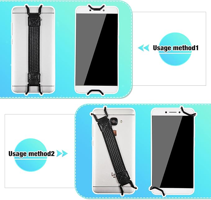 Weewooday 6 Pieces Mobile Phone Security Hand Strap Holder Security Hand Grip Phone Accessory for 5.2-7.5 Inch Smartphones