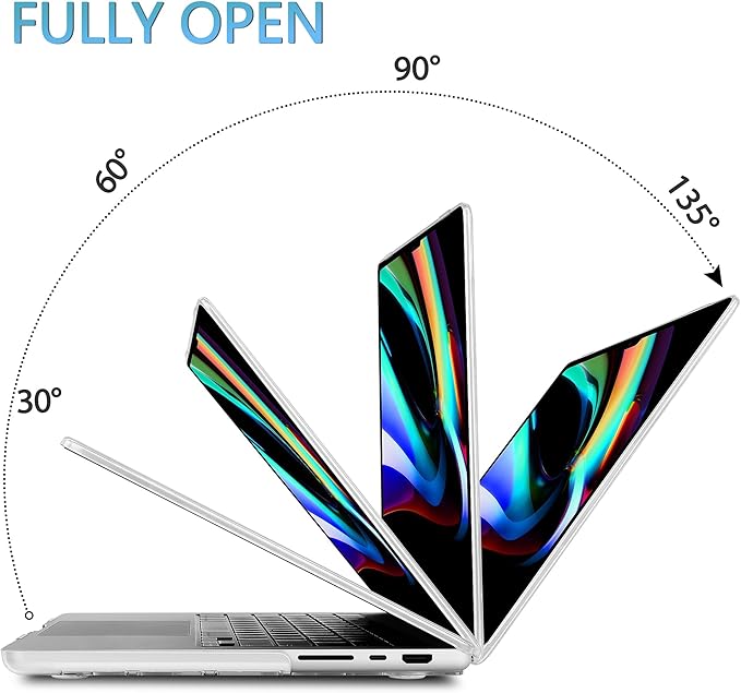Mektron Case for MacBook Pro 16" M4 A3403 A3186 M3 A2991 M2 A2780 M1 A2485 (2021/2023/2024) Pro/Max with Touch ID, Hard Shell Plastic Laptop Cover Keyboard Cover, Butterfly Flower C074