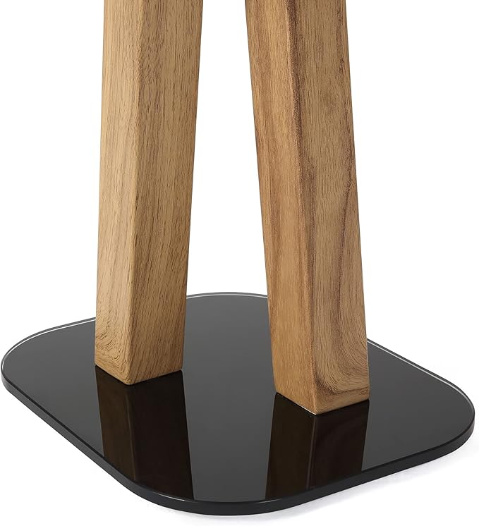 EXIMUS One Pair Fixed Height Universal Speaker Floor Stands - Oak - 600 Series