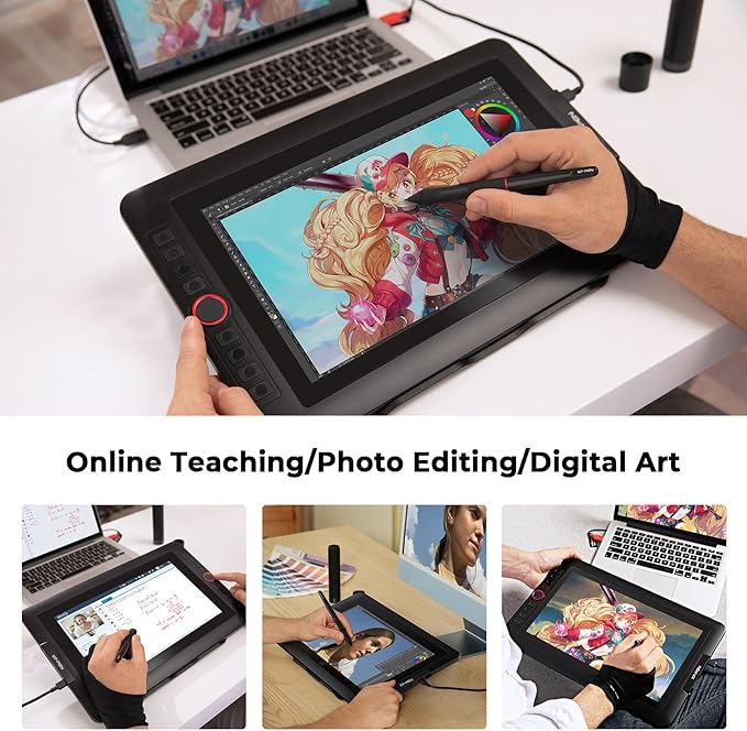 XPPen Drawing Tablet with Screen Full-Laminated Graphics Drawing Monitor Artist13.3 Pro Graphics Tablet with Adjustable Stand and 8 Shortcut Keys (8192 Levels Pen Pressure, 123% sRGB)