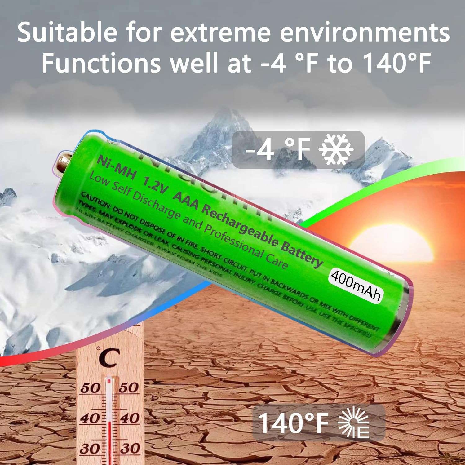 Nraonrn 8 Pack Ni-MH AAA Rechargeable Batteries 400mah AAA Ni-MH Rechargeable Batteries 1.2V for Panasonic Cordless Phones, Remote Controls, Electronics