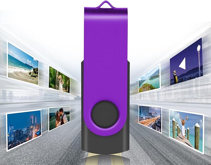 EASTBULL Flash Drives Bulk 16GB USB Thumb Drive 10 Pack USB 2.0 Memory Stick Swivel Pen Drive with Lanyard for Storage and Backup (16 GB 10 Colors)