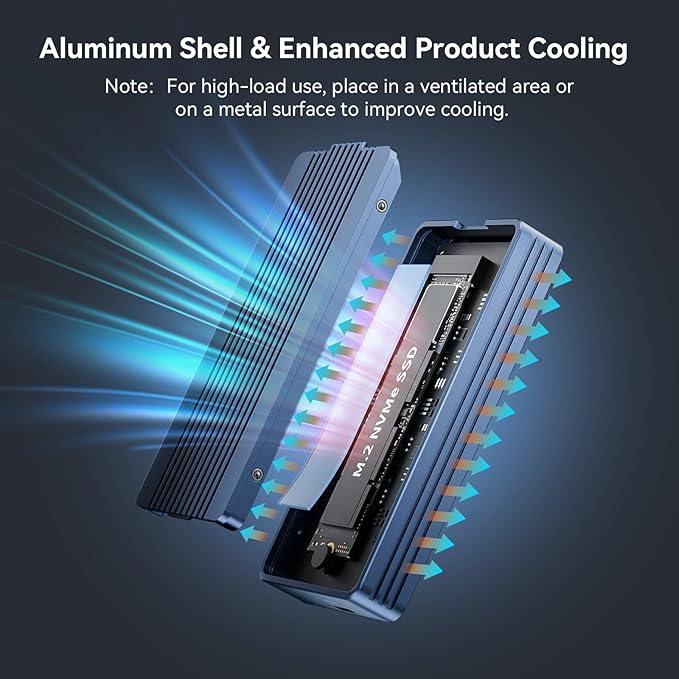 ACASIS 40Gbps M.2 NVMe SSD Enclosure, Only Compatible with Thunderbolt 4/3 USB4,TBU405 Air for M1 M2 Pro/Max, Tool Free Installation, Support M-Key Interface B+M 2280/2260/2242/2230 SSD Size