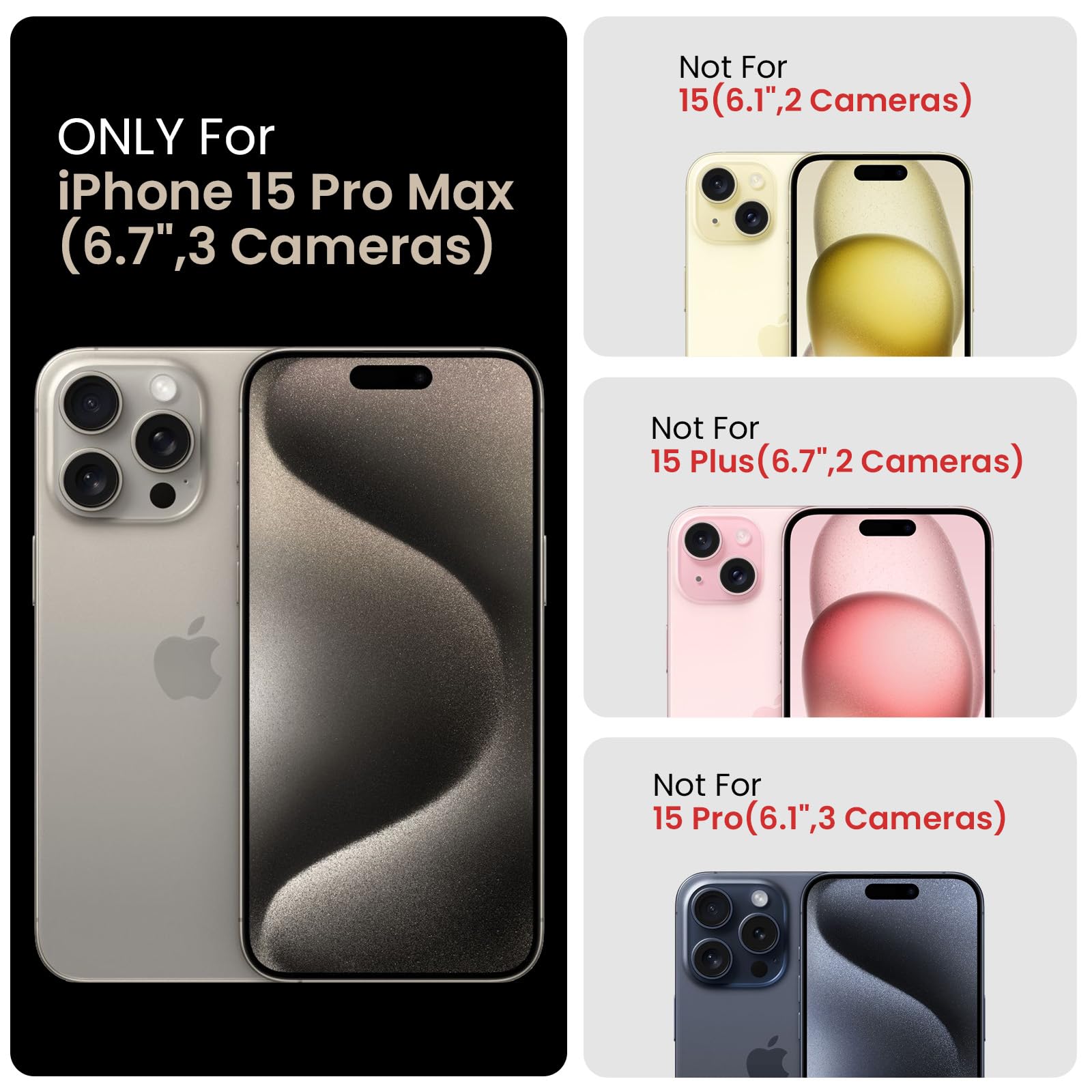 FireNova Designed for iPhone 15 Pro Max Case, 6.7", Light Brown