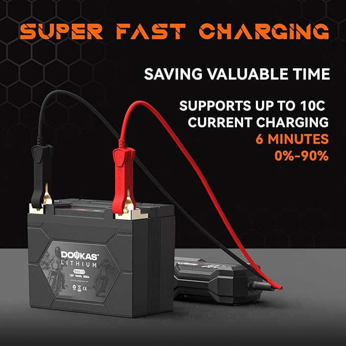 DKL30 800A LiFePO4 Motorcycle Lithium Battery, 12V 8Ah Powersports Battery, Compatible Jet Ski, Quad, Lawn Mower, Scooter, Generator Battery, Snowmobile