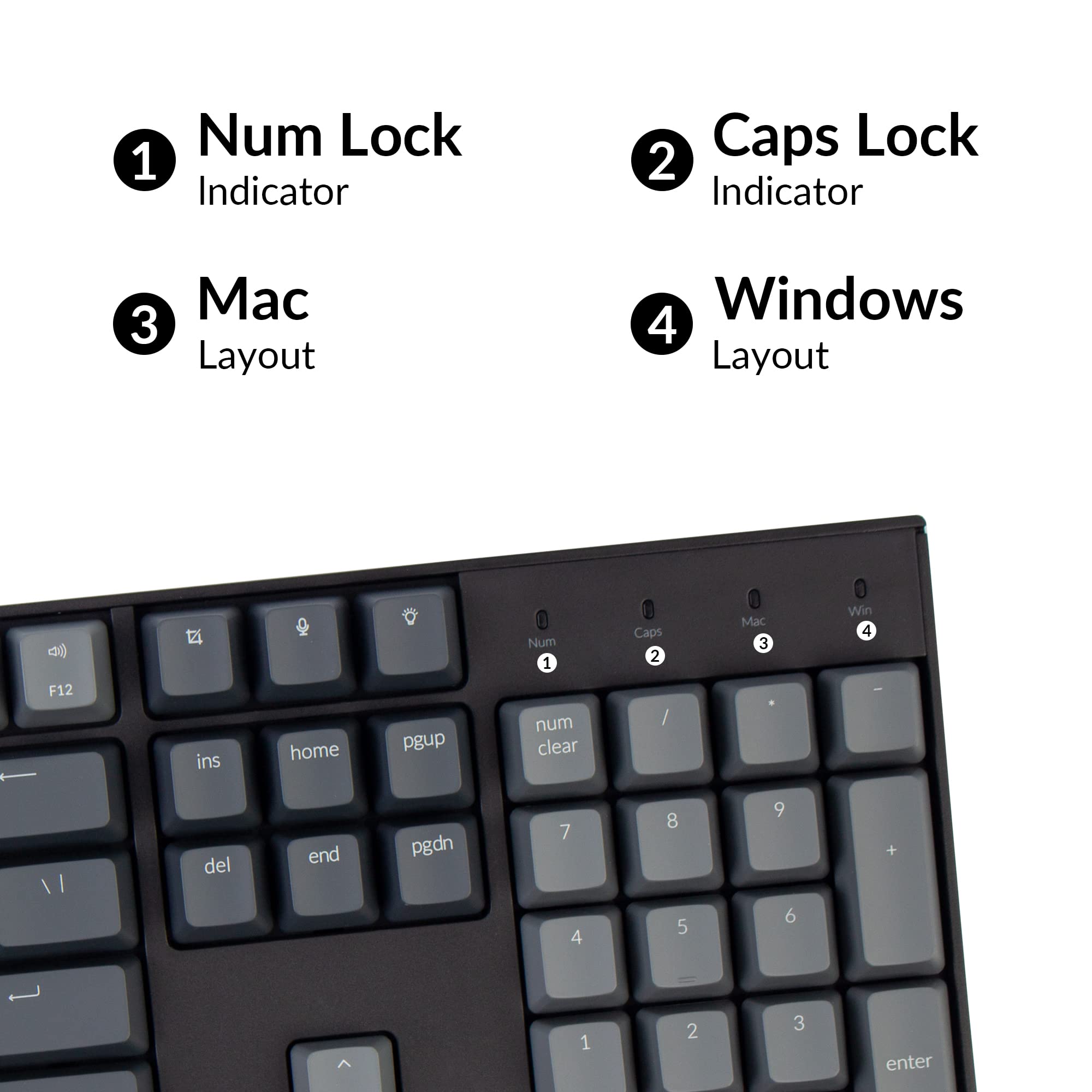 Keychron K10 Full Size Layout White LED Backlit Hot-Swappable Mechanical Keyboard for Mac Windows, Multitasking 104-Key Bluetooth Wireless/USB Wired Computer Keyboard with Keychron Super Brown Switch