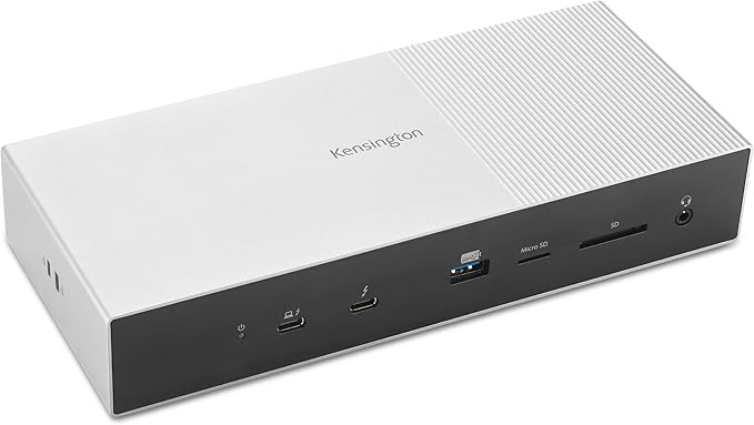 Kensington SD5000T5 Thunderbolt 5 Docking Station – Dual Display for MacBooks M1/M2/M3/M4 Pro and Max; Triple Display for Windows TB5; TB4 Compatible, 140W Power Delivery (K35201NA)