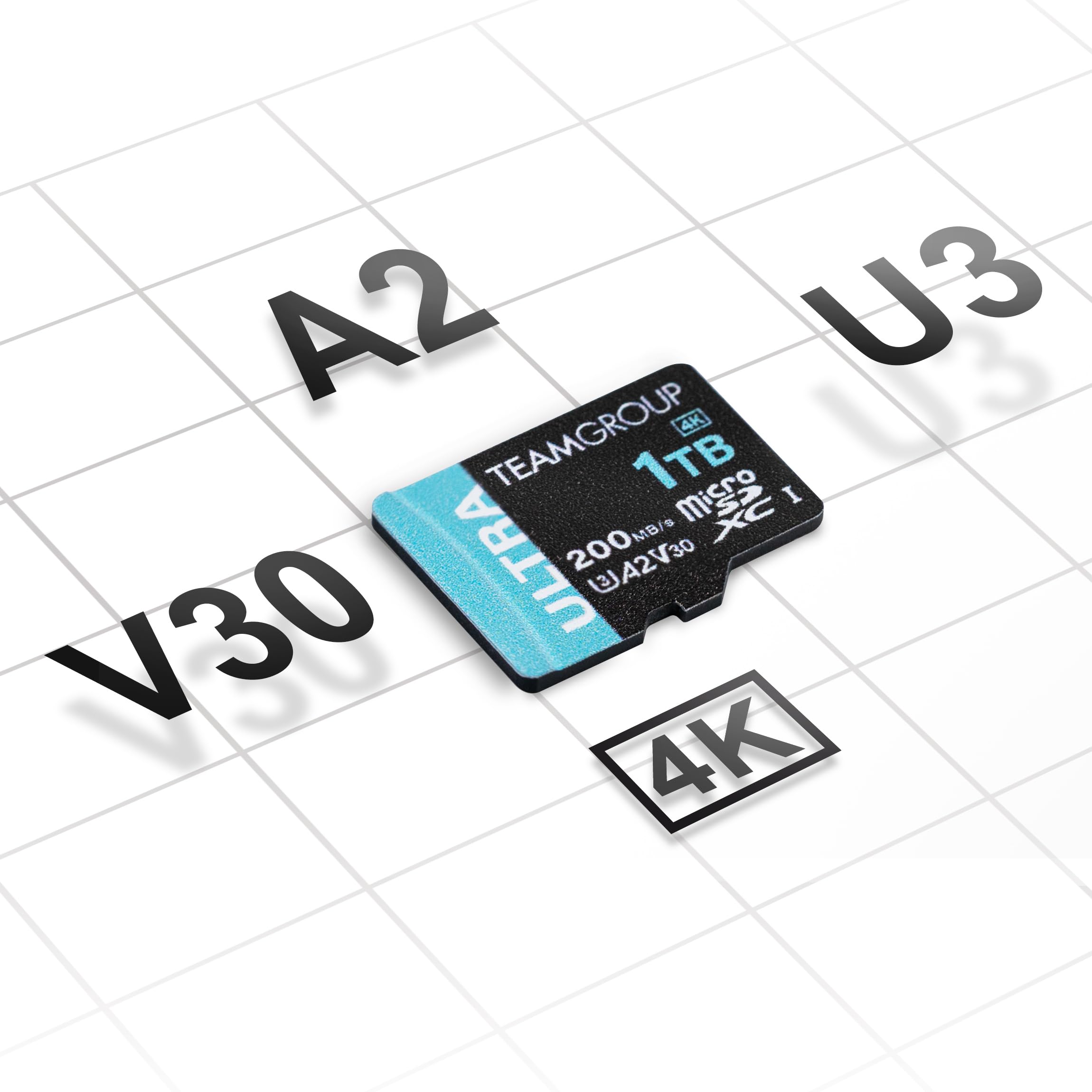 TEAMGROUP A2 Ultra Card 256GB MicroSDXC UHS-I U3 A2 V30, R/W up to 200/150MB/s for Nintendo-Switch1, Steam Deck, Gaming Devices, Tablets, Smartphones, 4K Shooting, with Adapter TULMSDX256GIA2V3022503