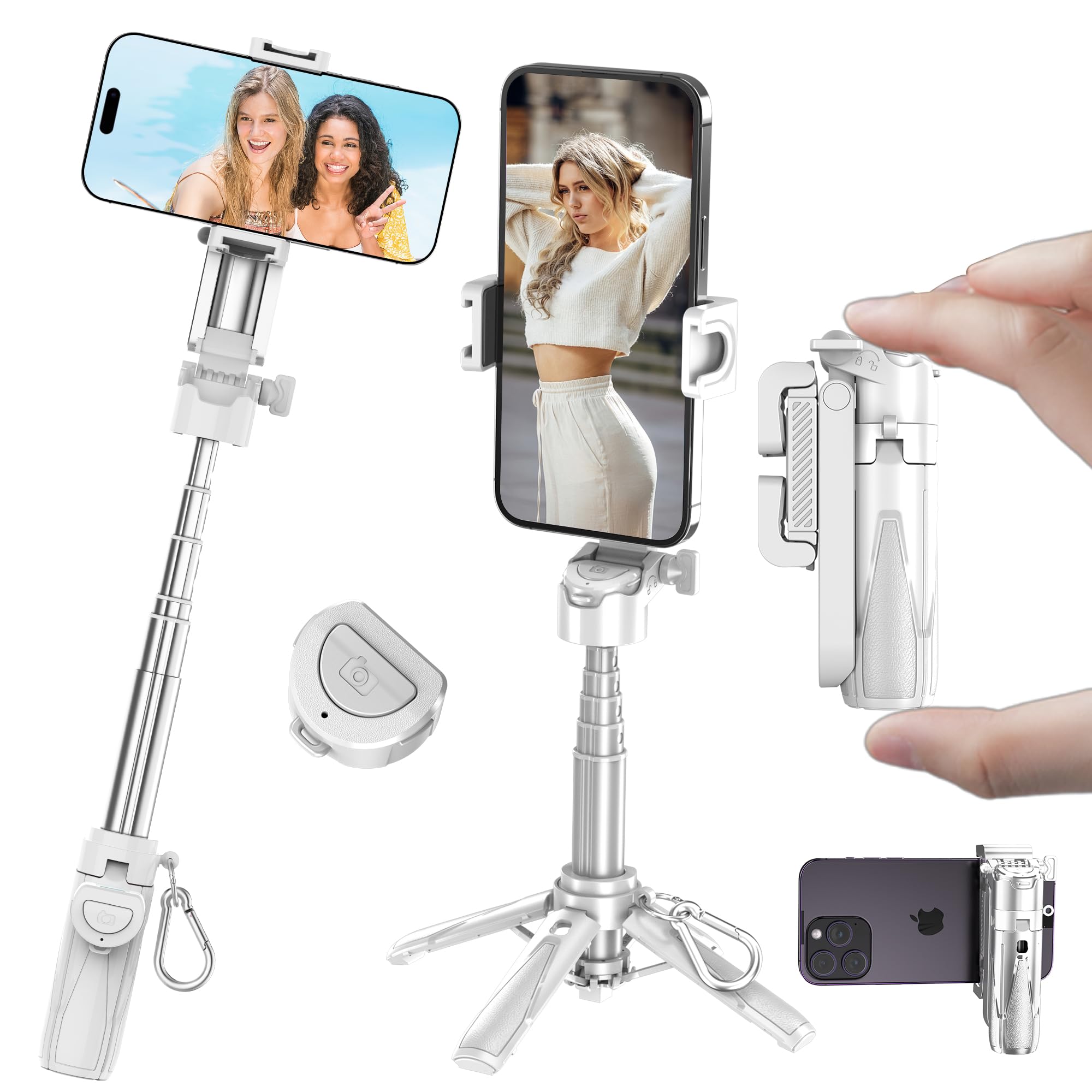Mini Selfie Stick Tripod Stand with Bluetooth Remote