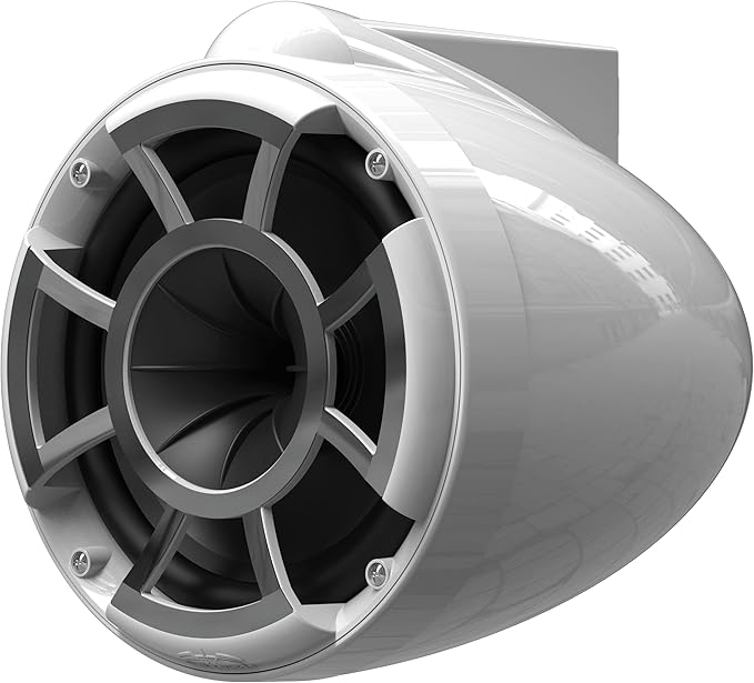 wet sounds Rev 8 White V2 Revolution Series 8" White Tower Speakers w/Silver Aluminum Fixed Clamp