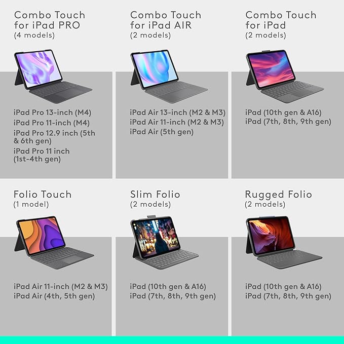Logitech Slim Folio Keyboard Case for iPad (10th gen & A16) with Wireless Keyboard and Logitech Crayon (USB-C) Digital Pencil for All iPads (2018 Releases and Later)