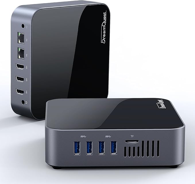 DreamQuest Mini PC Intel 12th Alder Lake N95 (Up to 3.4GHz), 16GB RAM, 512GB SSD, Mini Desktop Computer 4K HDMI, WiFi 5, Gigabit Ethernet - Perfect for Business & Home Theater