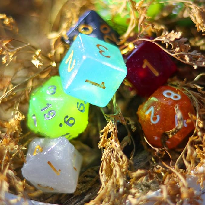 CiaraQ DND dice Set 10x7 Polyhedral Dice (70 pcs) for Dungeons and Dragons RPG MTG Role Playing Table Games with 1 Drawstring Bag