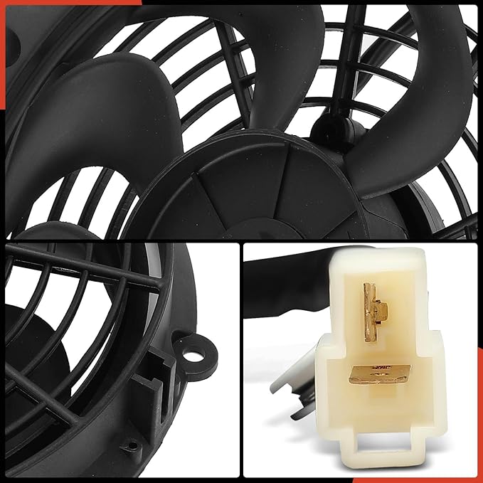 A-Premium 10'' 10 inch Universal Slim Fan Electric Radiator Cooling Fan Assembly, 12V 80W with Mount Kit