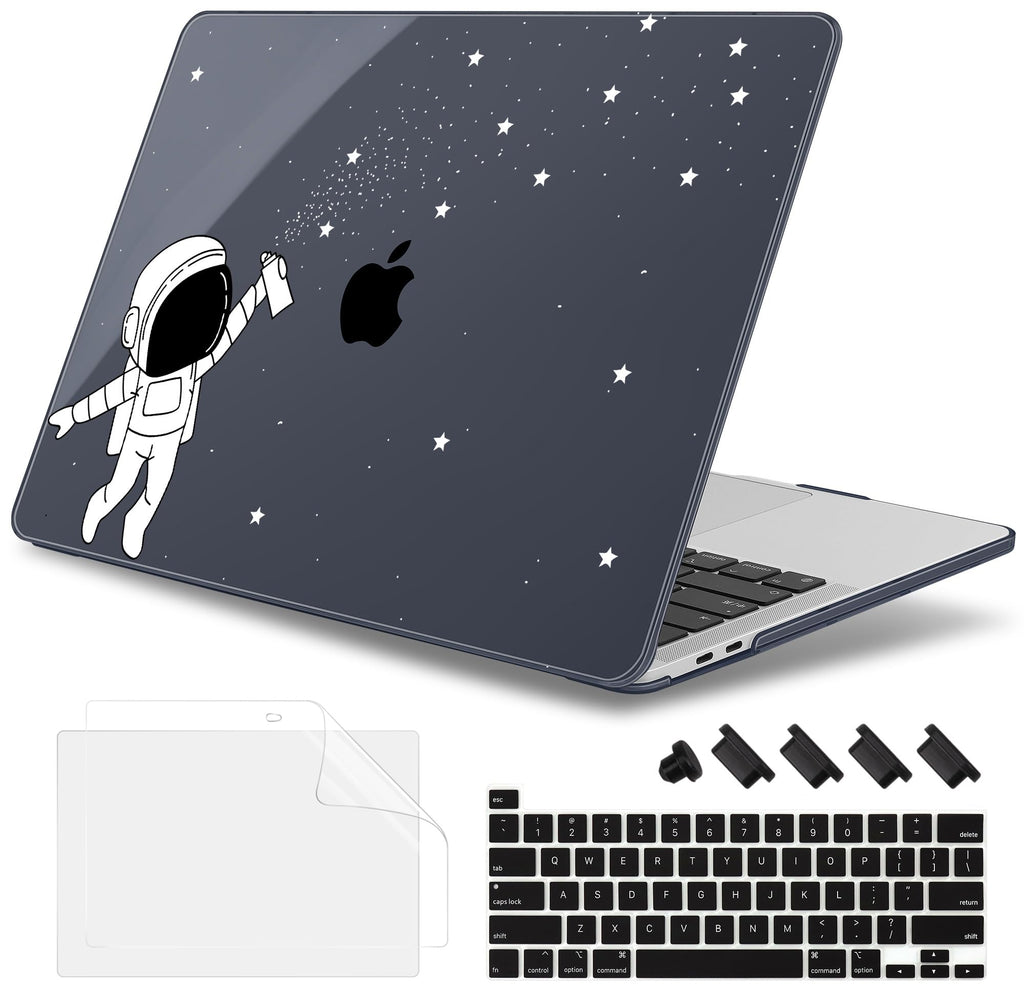 May Chen Case for MacBook Pro 13 inch M2 2023,2022,2021,2020 A2338 M1 A2251 A2289, Plastic Hard Shell Case for MacBook Pro 13" with Touch Bar Fits Touch ID, Astronaut Space