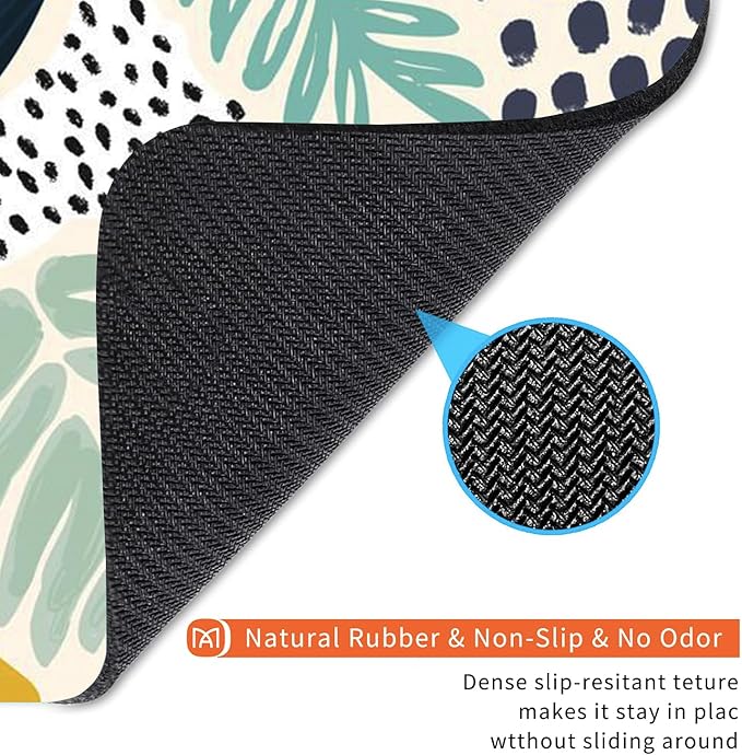 Square Mouse Pad Tropical Plants, Personalized Premium-Textured Custom Mouse Mat Design, Washable Mousepad Cloth, Non-Slip Rubber Base Computer Mouse Pads for Wireless Mouse