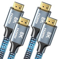 8K HDMI Cable 1 ft 2Pack, 48Gbps High Speed HDMI 2.1 Cable, Braided HDMI Cable 2.1 8K 60Hz 4K 120Hz Support for HDR eARC HDCP 2.2/2.3, HDMI Cord Compatible with HDTV, Laptop, Monitor, PC