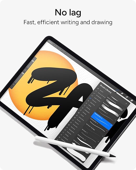 ZAGG Replacement Tips for Apple Pencil 1st Gen, 2nd Gen, & USB-C - Pack of 4, Smooth Writing, Perfect Friction, Black
