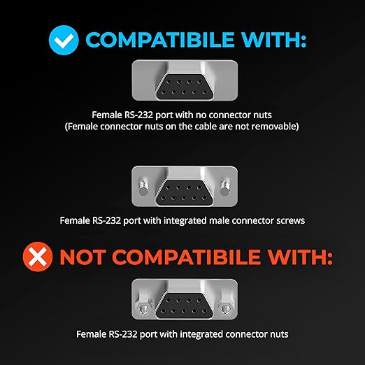 SABRENT USB-C to DB9 Serial RS-232 Adapter Cable 3FT, Prolific PL2303GS Chipset, USB 2.0, 1bps-12Mbps Baud Rate, for POS Terminals, Modems, GPS, Industrial Devices (CB-D9C3)