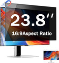 [2 Pack] 23.8 Inch Computer Privacy Screen Filter for Monitor 16:9, Magnetic Privacy Shield and Anti-Glare Blue Light Protector for 23.8'' Monitor