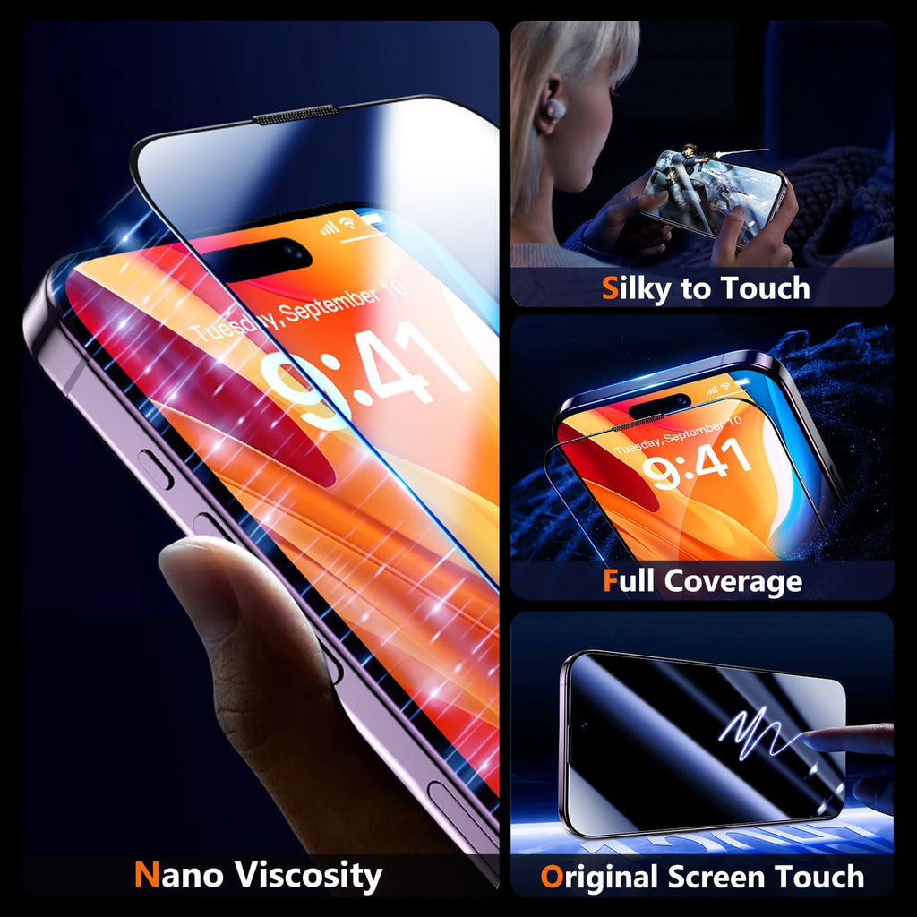 UniqueMe 2 Packs for iPhone 14 Pro Screen Protector