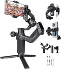 FeiyuTech Scorp MINI 3 Gimbal Stabilizer for iPhone, 3-Axis Smartphone Gimbal Built-in AI Tracking Module,Phone Gimbal with Cooling Fan and Integrated Grip Design, Touch Screen, 2KG(4.41lb) Payload