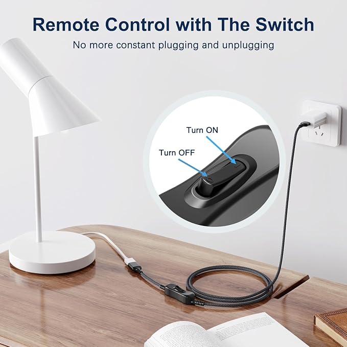 Itramax USB On Off Switch Cable for Carplay 1FT,Inline USB Power Switch USBA Male to Female Extension Cord with Switch Upgraded Toggle Cable for PC,TV,Car,LED Strip,Desk Lamp,Fan,Light