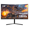 CRUA 24" FHD 1080P 180Hz Curved Gaming Monitor, 2800R, AMD FreeSync, Black