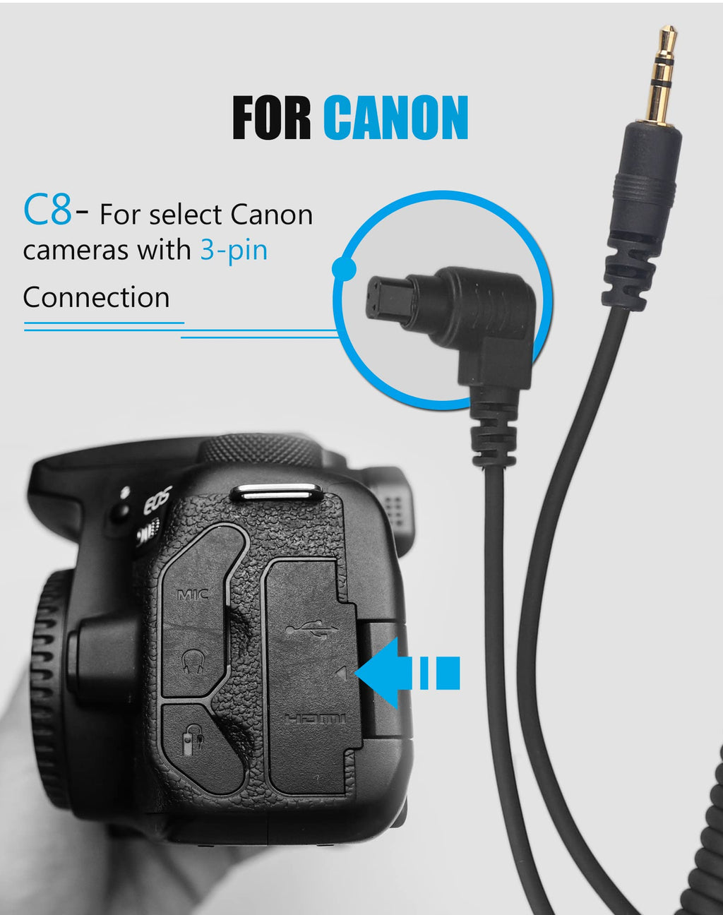 Camera Wireless Shutter Release for Canon Timelapse Remote Control