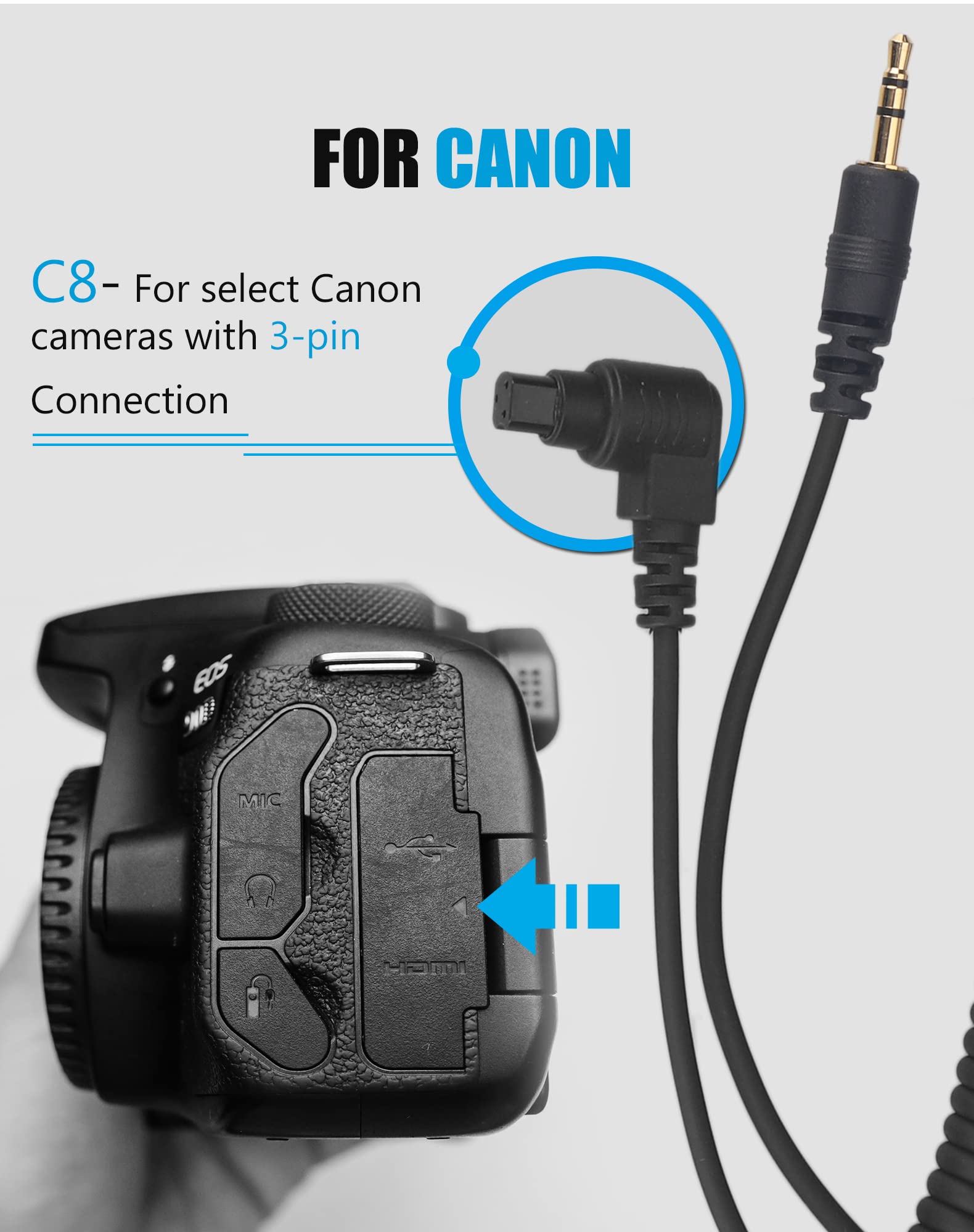 Camera Wireless Shutter Release for Canon Timelapse Remote Control