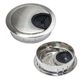 2 Pcs Desk Grommet 2" / 50 mm, Desk Cord Hole Cover, Cable Grommet Metal Zinc Alloy Materilal, Desk Hole Grommet for Home & Office Pc, Detachable Cable Cord Organizer-Brushed Silver