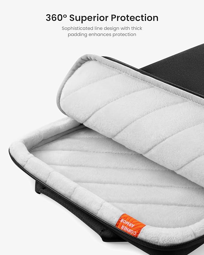 tomtoc 360 Protective Laptop Sleeve Designed for 14-inch MacBook Pro M4/M3/M2/M1 Pro/Max, 13.8'' 2024 Surface Laptop AI PC, Water-Resistant Well-Organized Accessory Sleeve Case with Handle