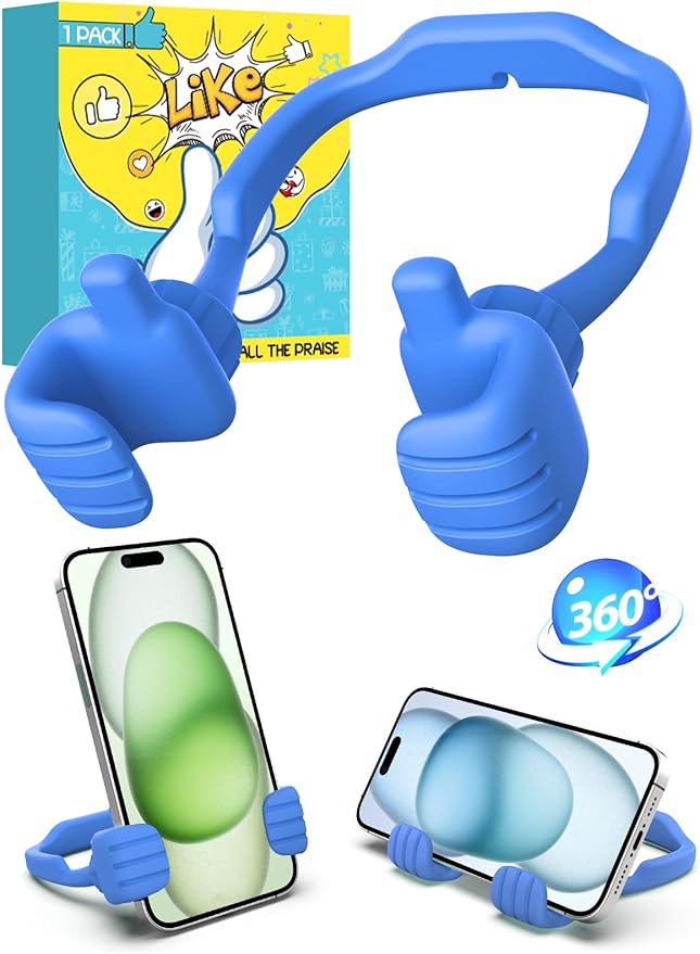 Dad Gifts for Fathers Day from Daughter Son Cell Phone Stand: Upgrade Adjustable Thumbs Up Lazy Phone Holder for Desk Fun Birthday Gifts for Grandma Teens Girls Boys Adults Husband from Wife