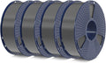 SUNLU PETG Filament 1.75mm 4KG Bundle, Less Stringing and Good Layer Adhesion, Individually Vacuum Packed, 3D Printer Filament 4kg, 1kg per Spool, Pack of 4, 4 Colors, 4 Grey