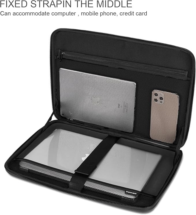 DOMISO 17 inch Laptop Sleeve with Handle Shockproof Waterproof EVA Protective Case for 17.3" ZBook Fury 17.3 G8/MSI GS73VR Stealth Pro/HP Envy 17/LG Gram 17"/ROG Strix GL702VS, Silver