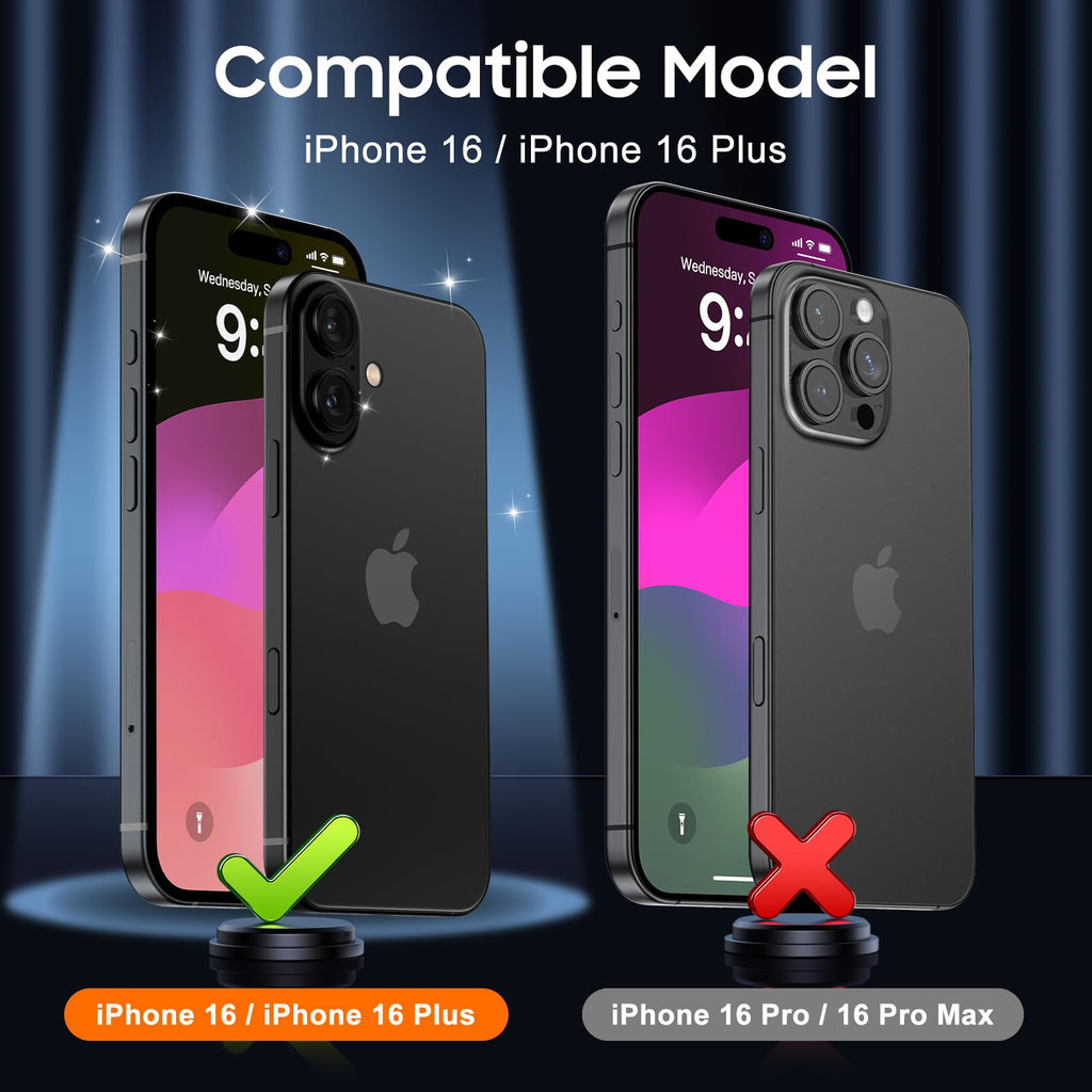 UniqueMe for 3 Pack iPhone 16/16 Plus/17 Camera Lens Protector-Silver