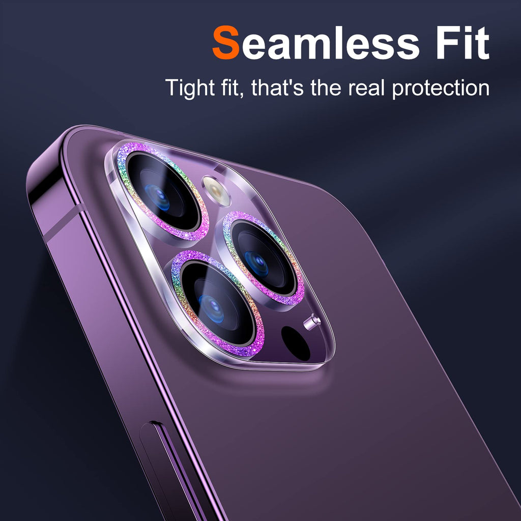UniqueMe 3 PK for iPhone 14 Pro Max/14 Pro Camera Lens Protector-Colorful