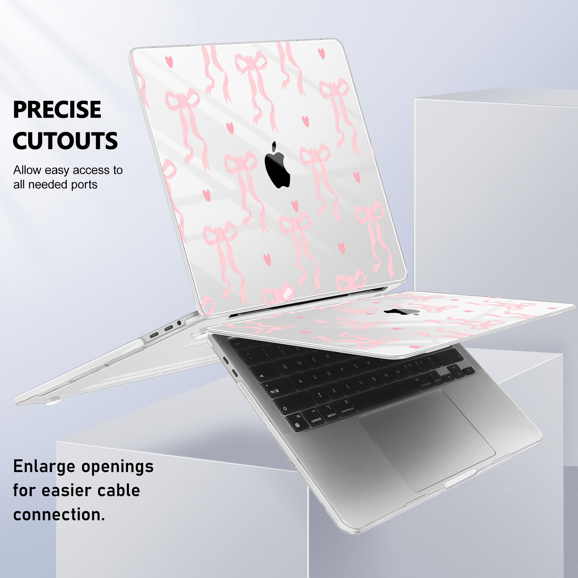Lepeoac for MacBook Pro 16 inch Case 2019 2020 Release Model A2141, Plastic Hard Shell Cover with Keyboard Cover & Screen Protector for MacBook Pro 16 inch with Touch Bar & Touch ID, Bow