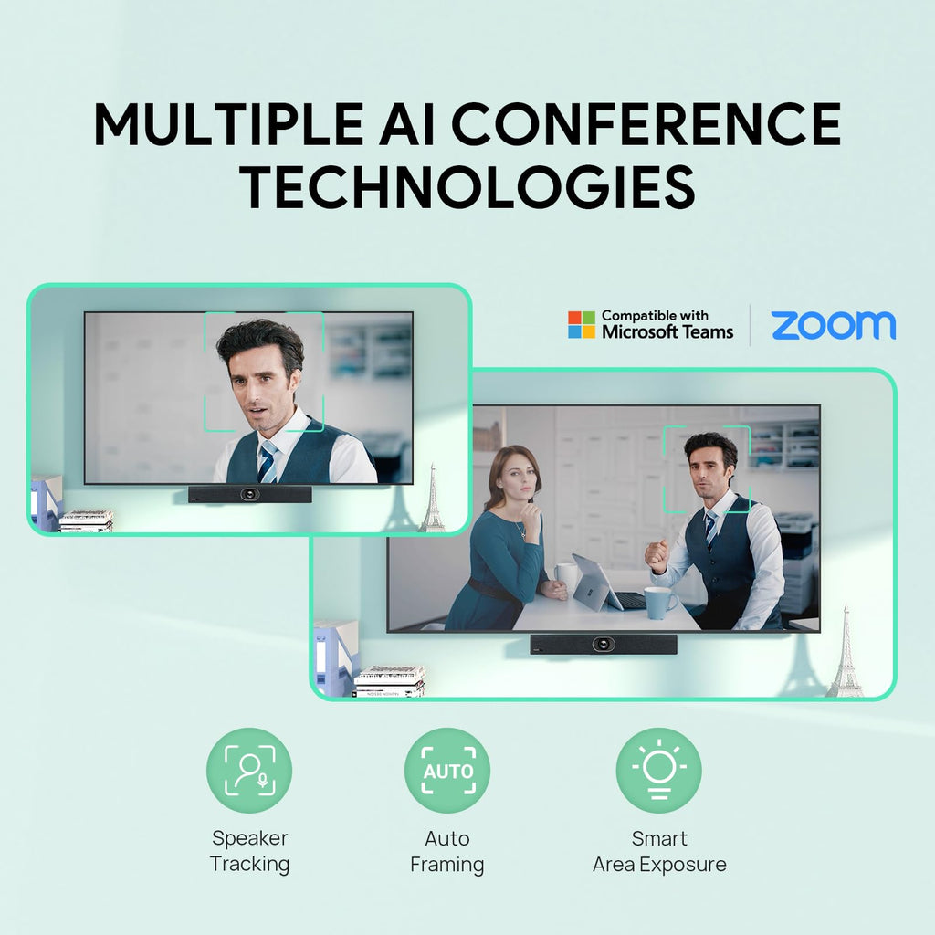 Yealink UVC40 E2 4K Conference Room Camera System 8 Mic for Huddle Rooms