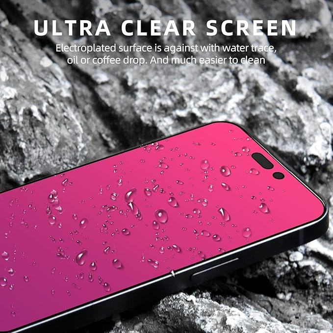 EGKimBa for iPhone 16 Pro Max Privacy Screen Protector, Gradient Color, Bubble Free, Easy Installation, Auto Dust-Elimination, Anti Blue Light