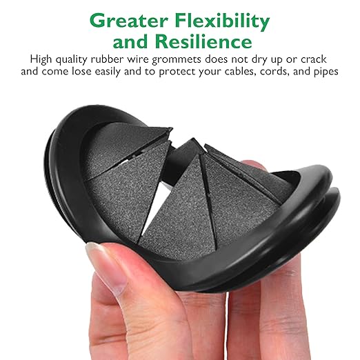 Rubber Grommets for Wiring, 7/8 Inch Drill Hole 11/16 Inch ID, Firewall Grommets Automotive Cable Cords Hoses Protection, Double-Sided Rubber Plugs for Round Holes, 22 Pcs, 18x22 mm