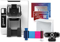 Bodno Magicard Pronto 100 ID Card Printer & Complete Supplies Package ID Software and Camera - Bronze Edition