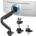 Heavy Duty Single Monitor Mount for 13"-49" Curved Screens with USB, Black