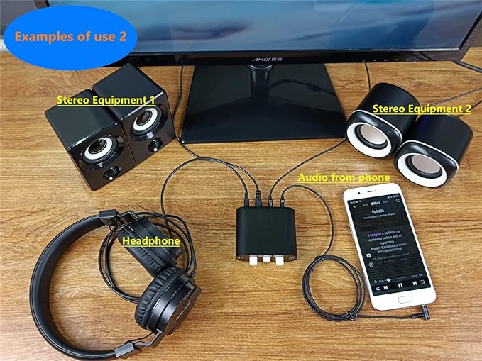 New D3 3(1)-in-1(3)-Out 3.5mm Stereo Audio Switch Source Input Signal switcher selector Splitter Box Mini